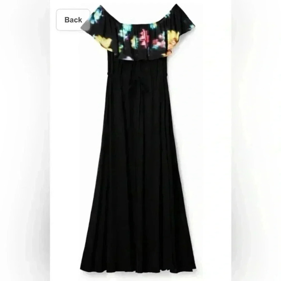 BNWT Desigual Long Blurry  Ruffle Dress Size XS - Picture 3 of 11